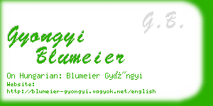 gyongyi blumeier business card